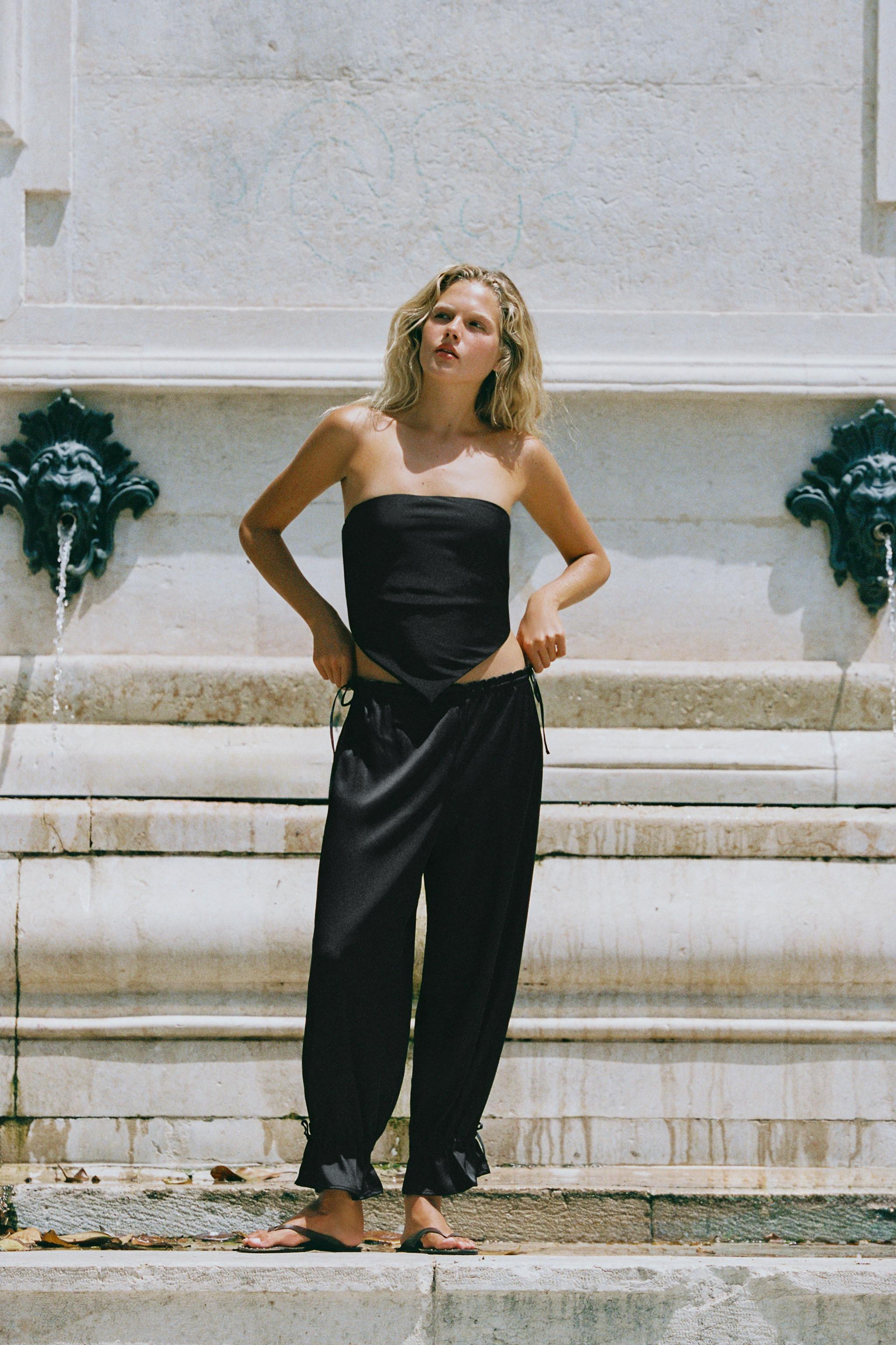 PANTALON BOUFFANT AVEC NŒUDS